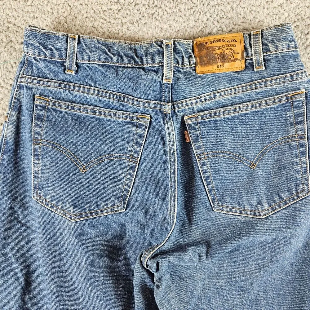 Vintage Levis 545 Jeans Mens 32x31* Blue Denim Loose Tapered Copper Tag 90s USA